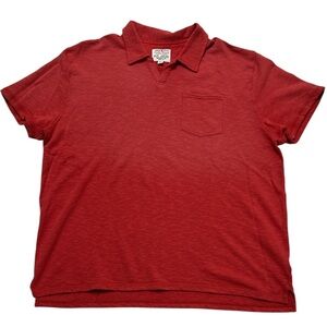 Lucky Brand dip dye polo XXL 100% Cotton Brick or Red/Orange Pocket